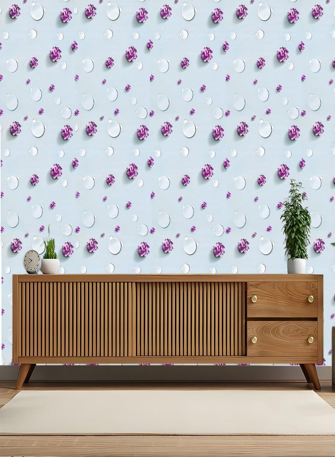 ANNACREATIONS Anna Creations Self Adhesive Wallpaper Waterproof Vinyl Stickers PVC Wall Papers (45''cm x 304'' cm) (Hydrangea Flower) - Image 4